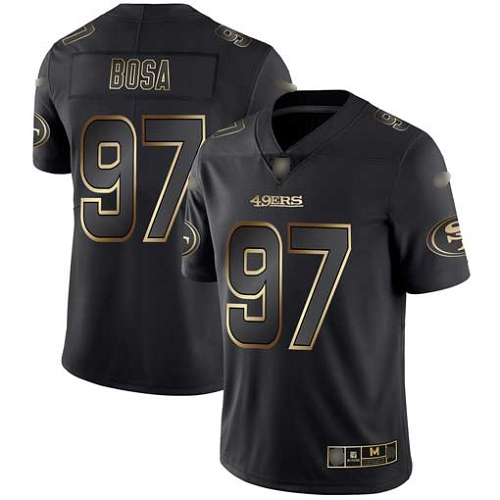 San Francisco 49ers Limited Black Gold Men Nick Bosa NFL Jersey #97 Vapor Untouchable->youth nfl jersey->Youth Jersey